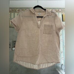 J. Crew Linen Blend Top